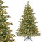 Foldable Christmas Tree with LED Lights PE Pine Cones PVC Leaves Sturdy Metal Stand